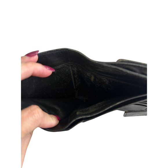 GUCCI Womens Vintage Black Leather Snap Clutch Wallet - Picture 7 of 11